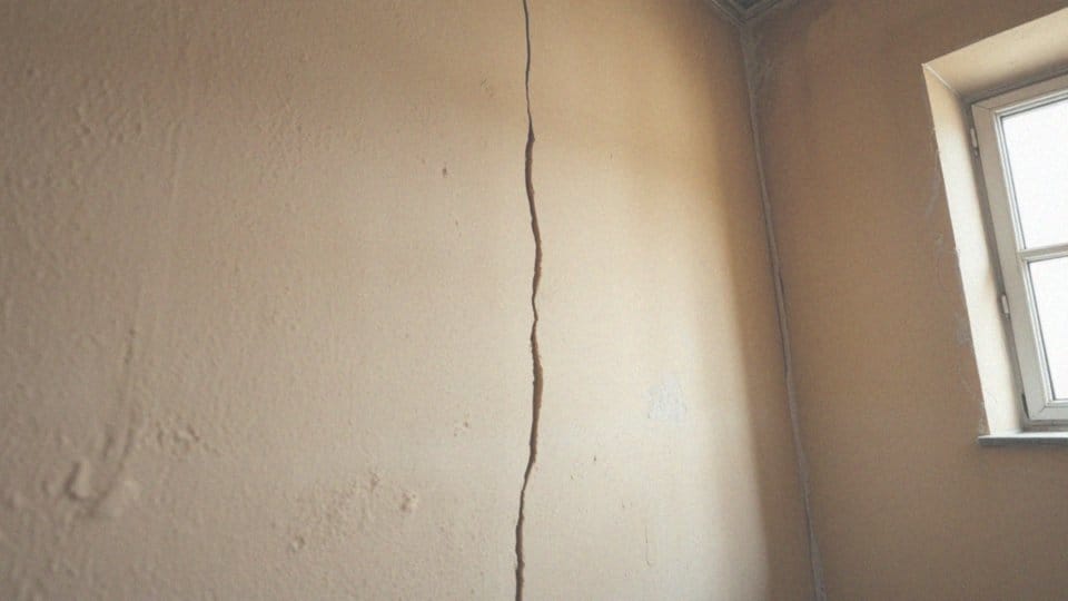 Co oznaczają pionowe pęknięcia ścian nośnych?